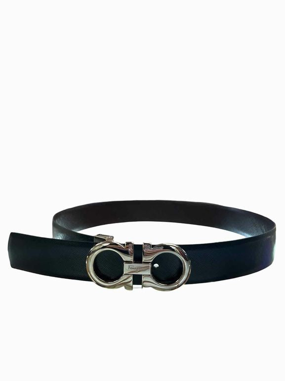 FERRAGAMO REVERSIBLE GANCINI BELT SIZE: XS/S