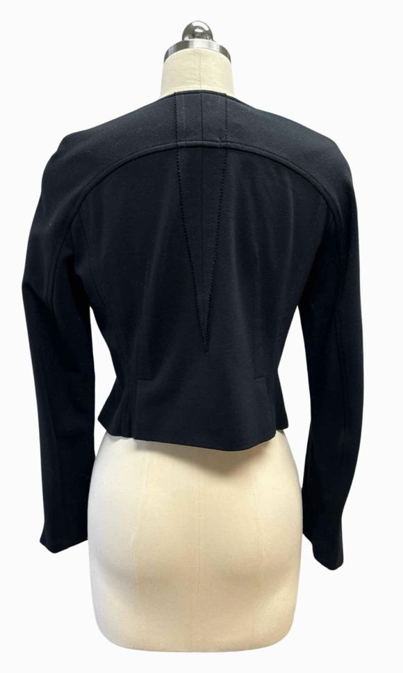 BCBG MAXAZRIA ZIP FITTED MOTO BLACK JACKET SIZE M