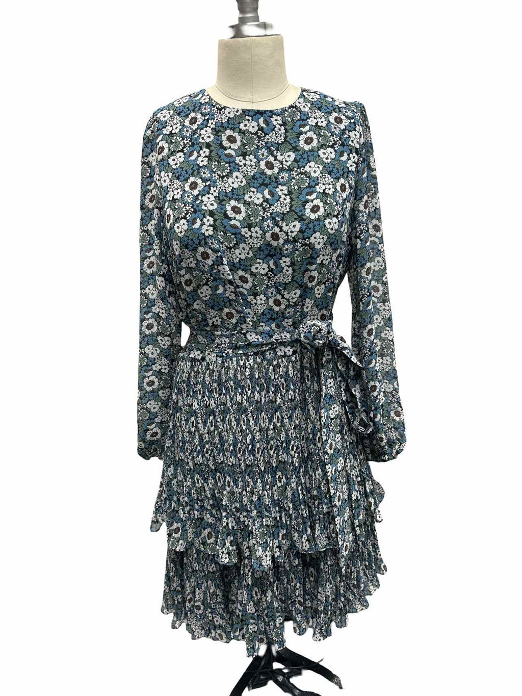 BODEN TIERED PLEATED SKIRT LS TIE WAIST SIZE: 10L