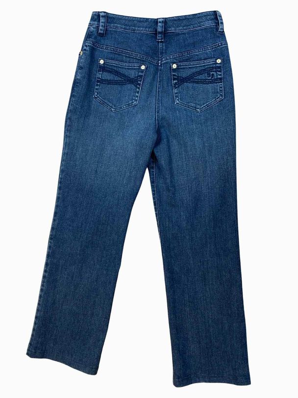 ST JOHN SPORT STRAIGHT LEG DENIM JEANS SIZE 2