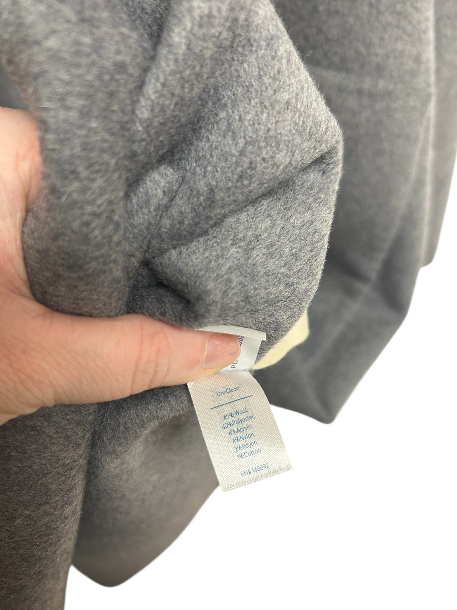 MARINE LAYER COLLETTE OVERSIZE LONGLINE WOOL BLEND GRAY COAT SIZE XL