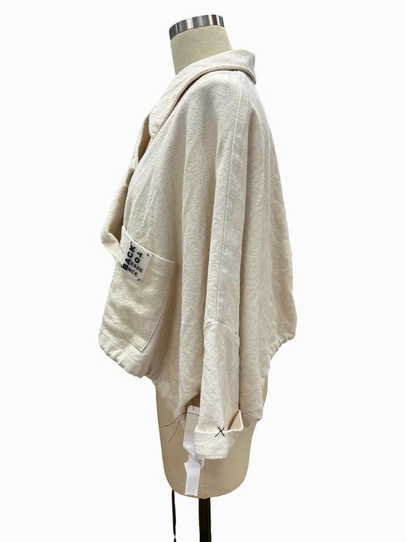 LURDES BERGADA NEW! OVERSIZE DROP SHOULDER CROP COTTON JACKET SIZE: S
