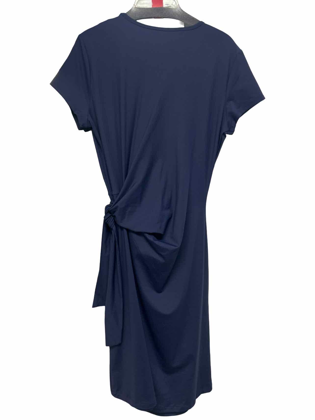 J MCLAUGHLIN NWT ELORA JERSEY SOLID FAUX WRAP DRESS SIZE: L