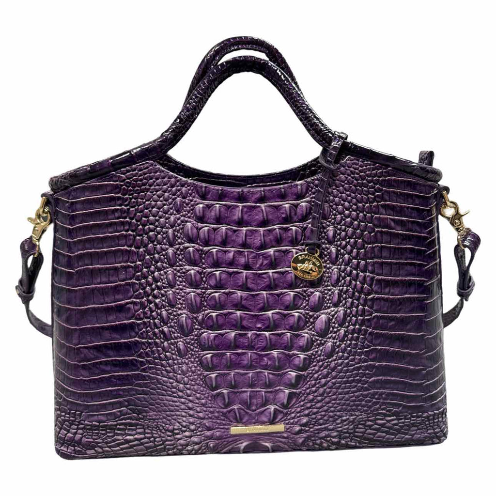 BRAHMIN ELAINE ULTRAVIOLET OMBRE MELBOURNE SATCHEL COLOR PURPLE