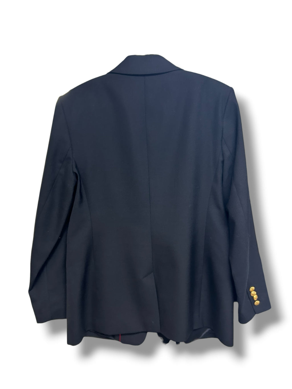 BANANA REPUBLIC DOUBLE BREASTED WOOL BLEND BLAZER BLACK SIZE 12