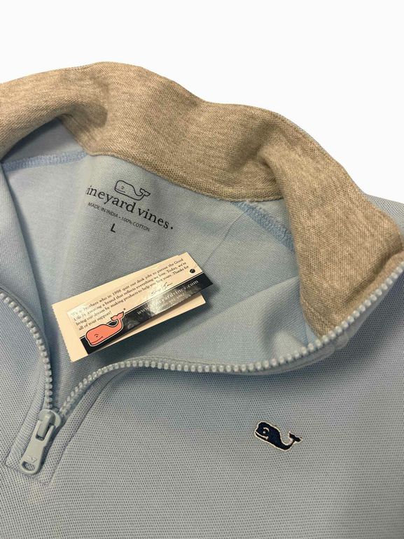 VINEYARD VINES NWT! BROADFIELD HALF ZIP JAKE BLUE SIZE: L