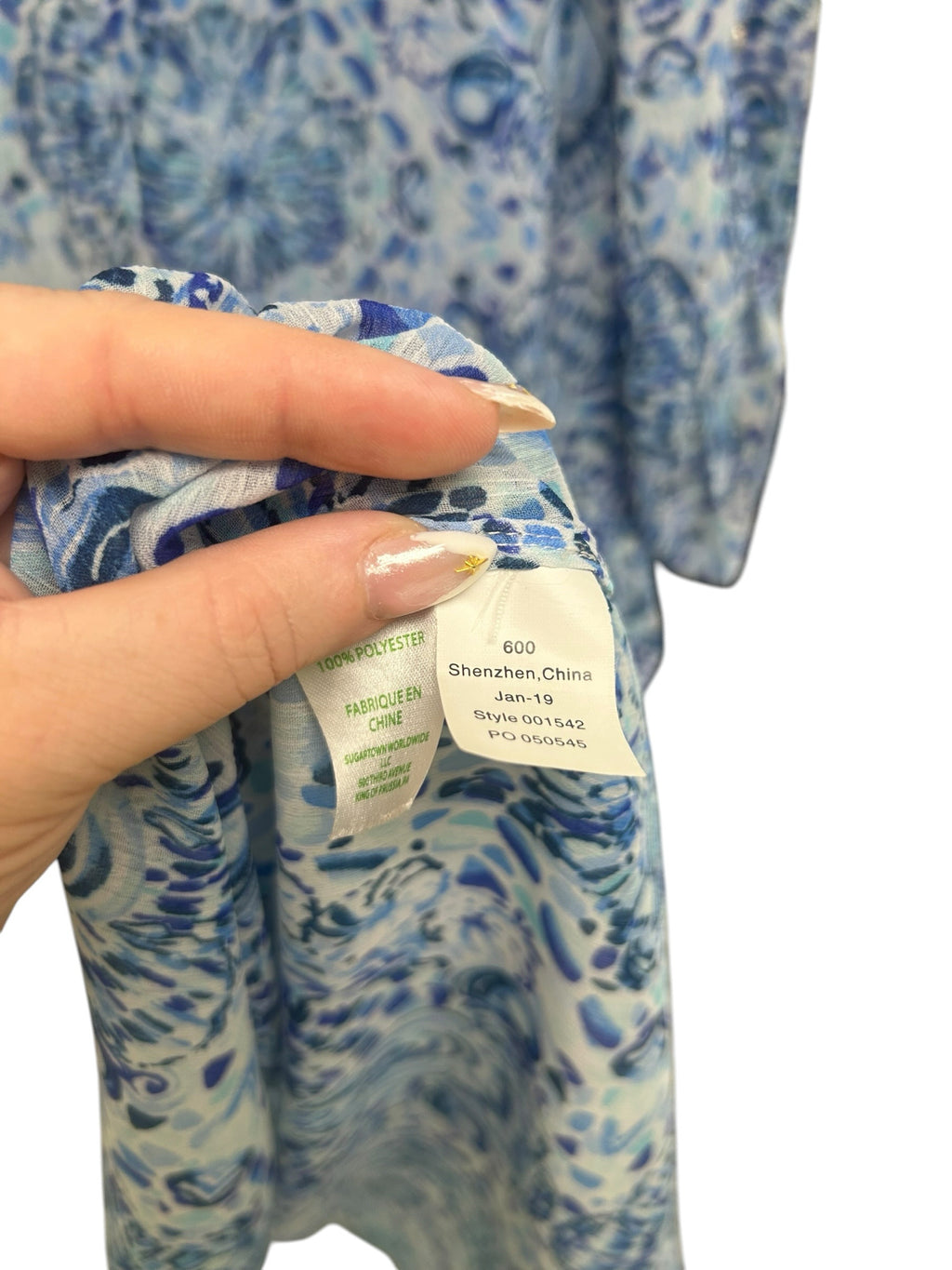 LILLY PULITZER NATALIE MAXI BLUE PAISLEY COVERUP DRESS SIZE XL