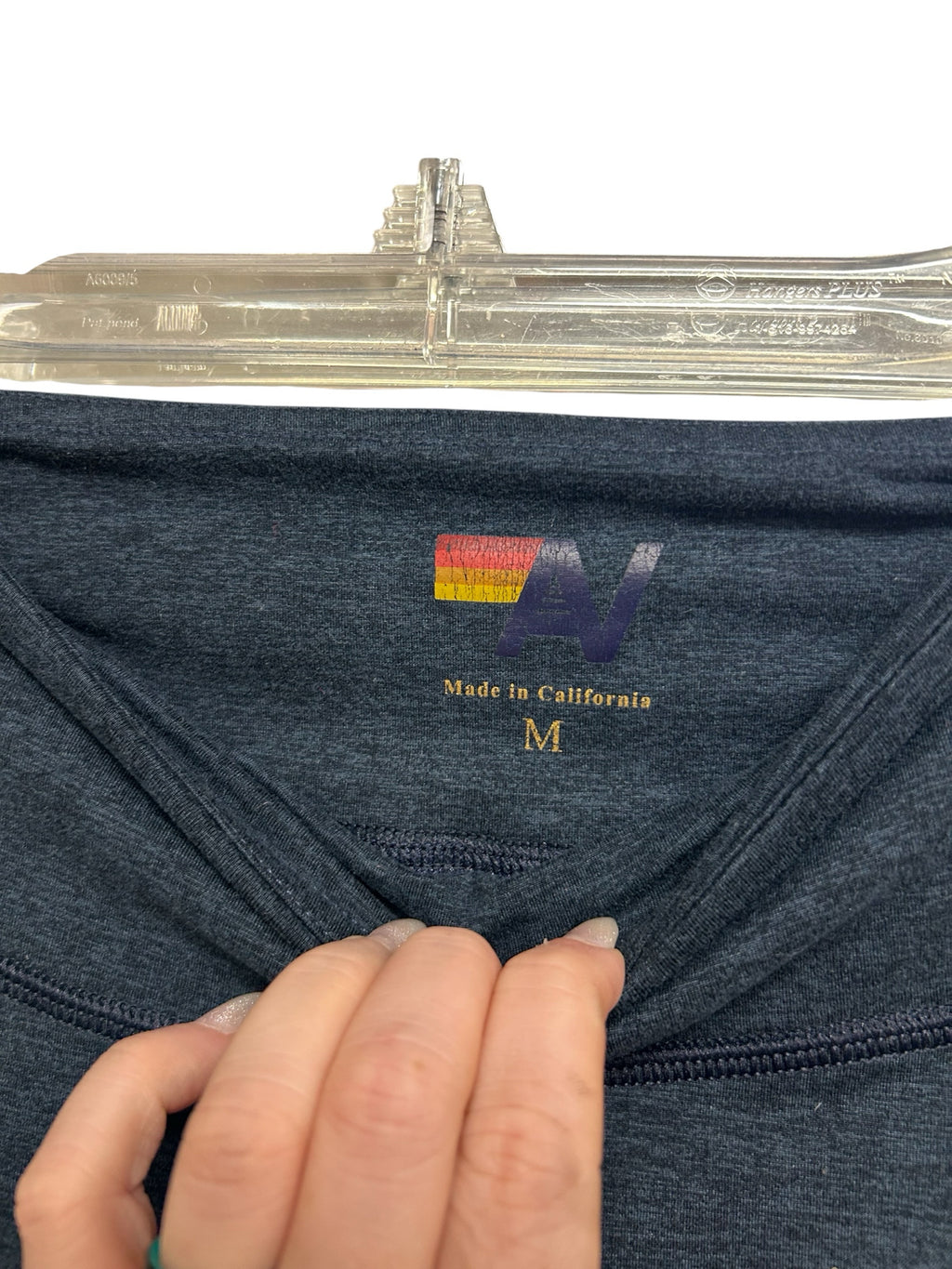 AVIATOR NATION FULL LENGTH HEATHERED LEGGING RAINBOW LOGO LEGGINGS SIZE MEDIUM