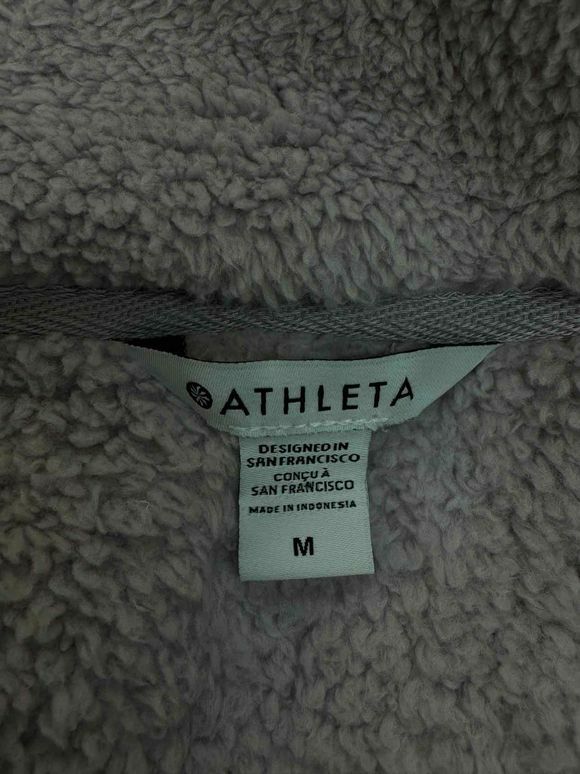 ATHLETA TUGGA SHERPA LAVENDER ZIP UP SIZE M