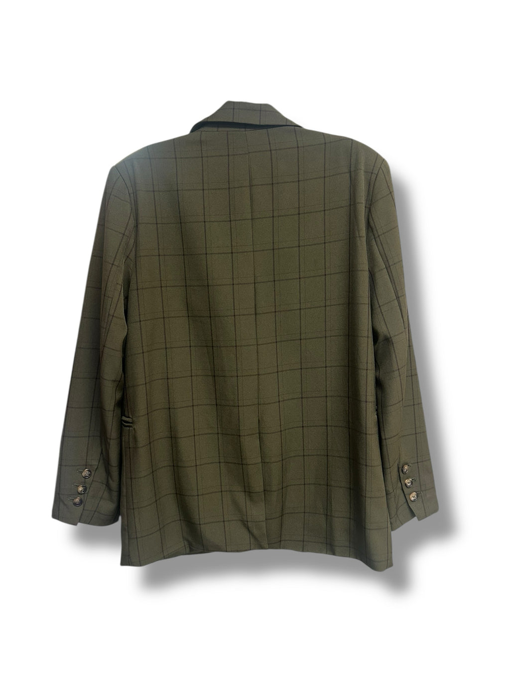 CRESCENT GREEN PLAID 2-BUTTON MEN'S INSPIRED BLAZER SIZE XS