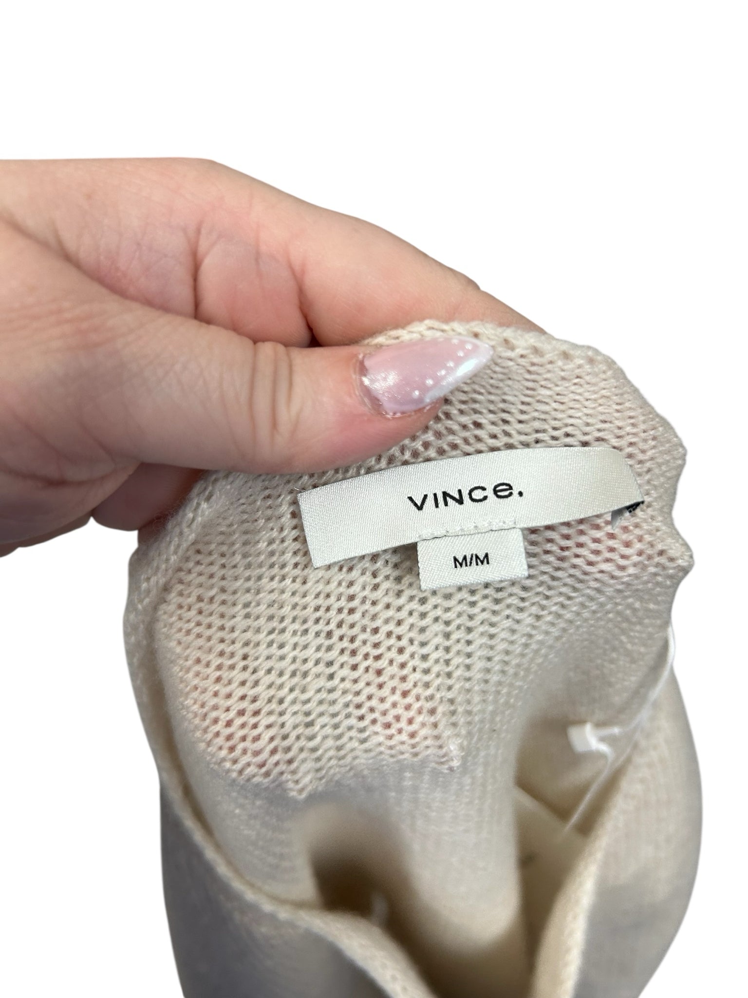 VINCE NWT WOOL/CASHMERE CREW NECK PULLOVER ECRU SIZE MEDIUM