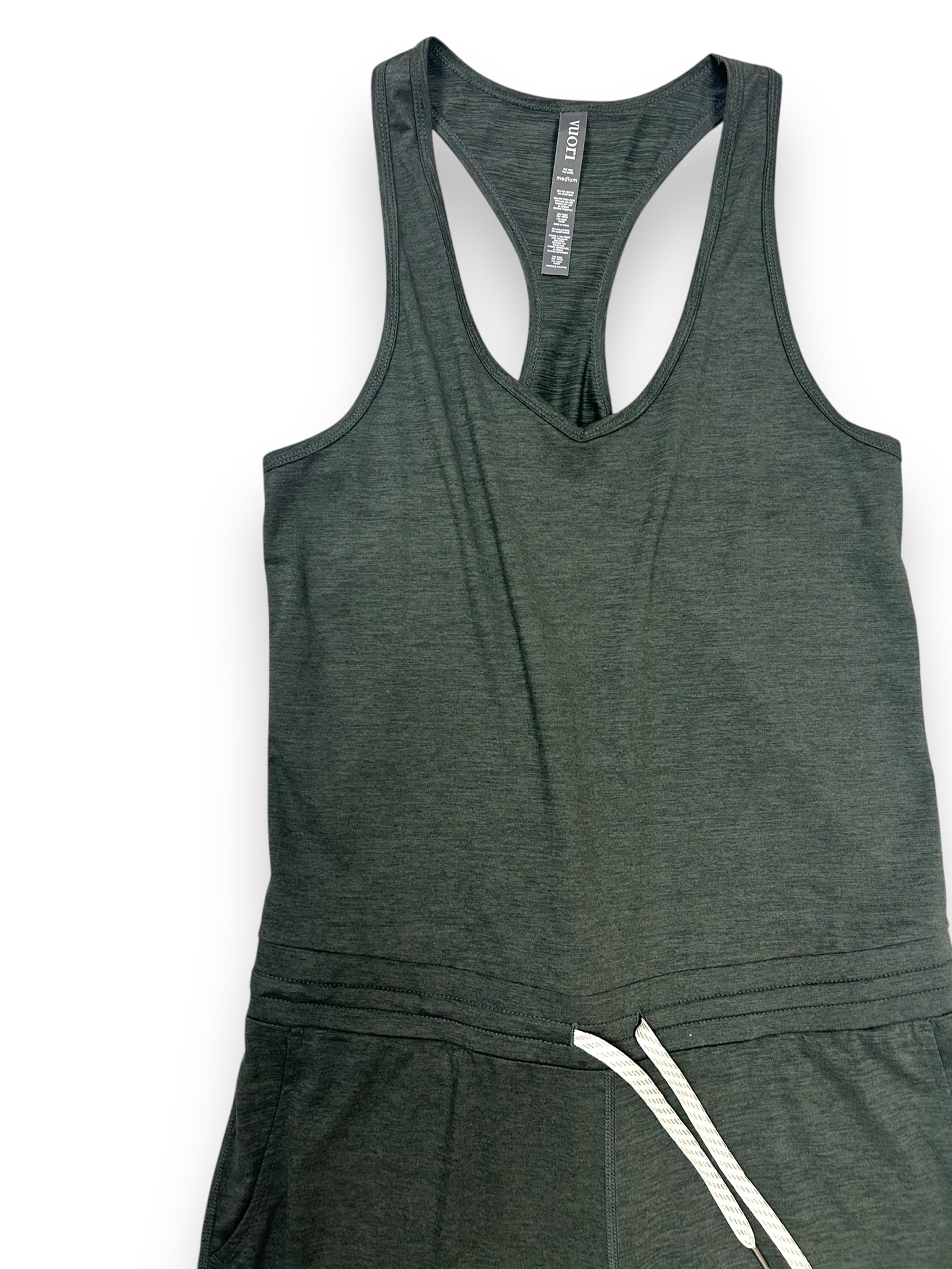 VUORI LUX RACERBACK JOGGER GRAY SLEEVELESS JUMPSUIT SIZE LARGE