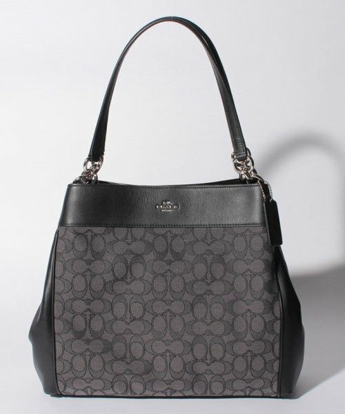 COACH F27579 LEXIE BLACK SHOULDER BAG IN SIGNATURE JACQUARD