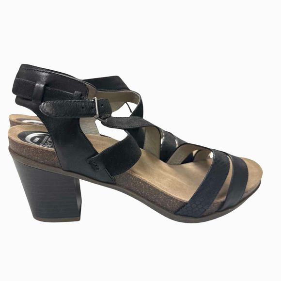 ABEO NEW! ABEO LENA CORK NATURAL BLACK WEDGE SIZE 10