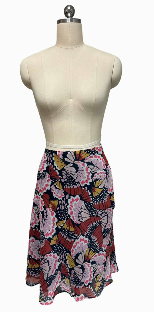 BODEN NEW! BIAS CUT FLORAL CRINKLE FLORAL SKIRT SIZE 20