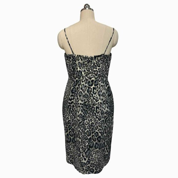 JCREW COLLECTION METALLIC LEOPARD PARTY CHEETAH DRESS SIZE 10