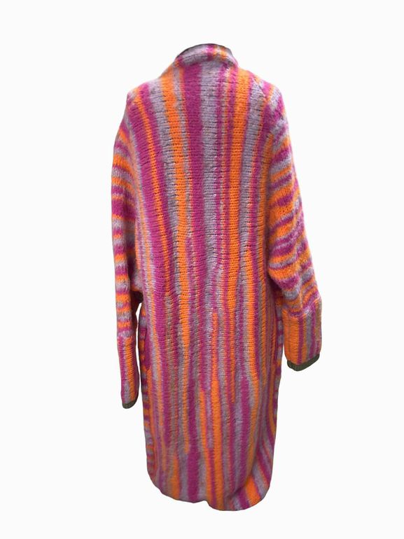 FREE PEOPLE TIGER KNIT OPEN DUSTER SWEATER SIZE: S