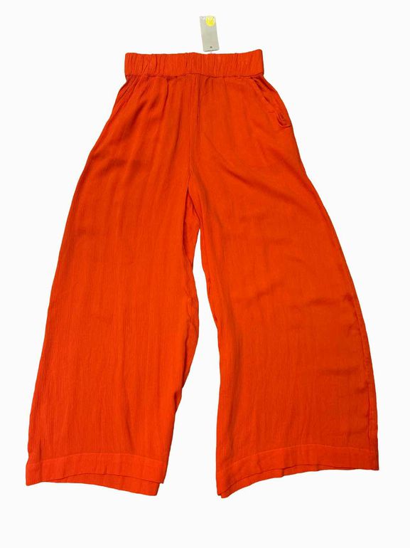 BODEN CRINKLE WIDE LEG TROUSER IN FIREWORK SIZE: 6