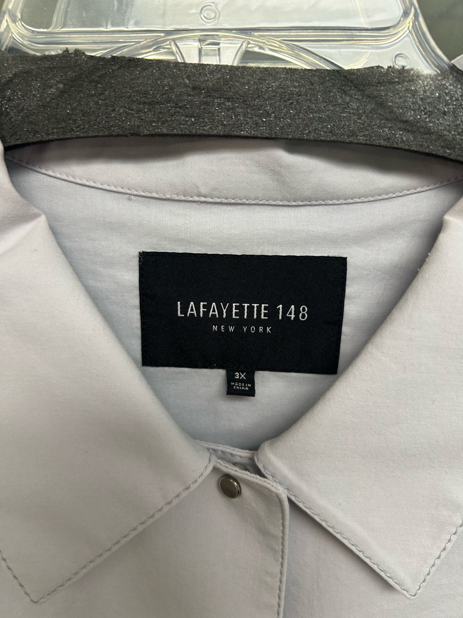 LAFAYETTE 148 JAREN COTTON STRETCH JACKET IN AERIAL BLUE SIZE 3X