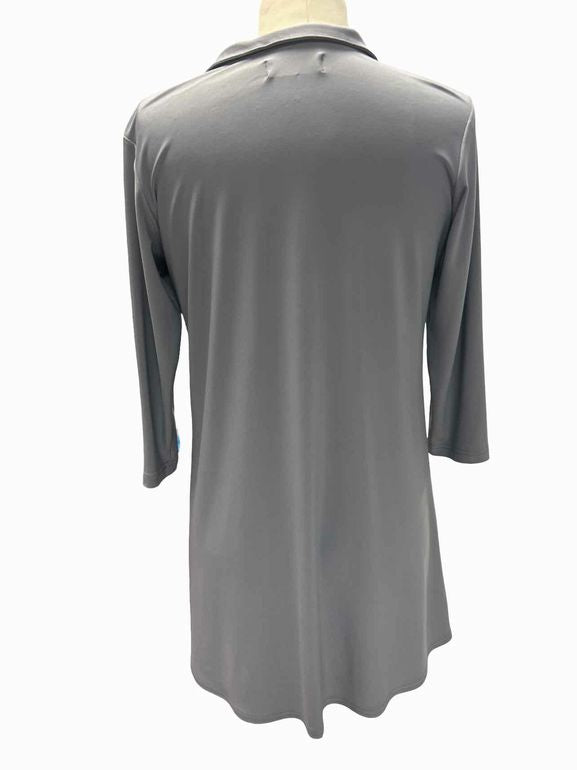 SYMPLI BUTTON FRONT DRAPED TOP SIZE: 6