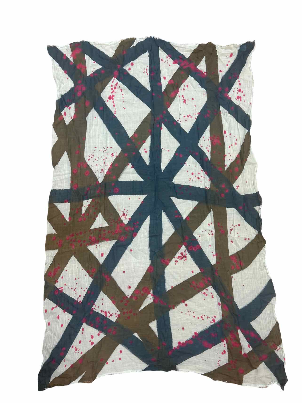 FALIERO SARTI 100% COTTON ABSTRACT PRINT SCARF