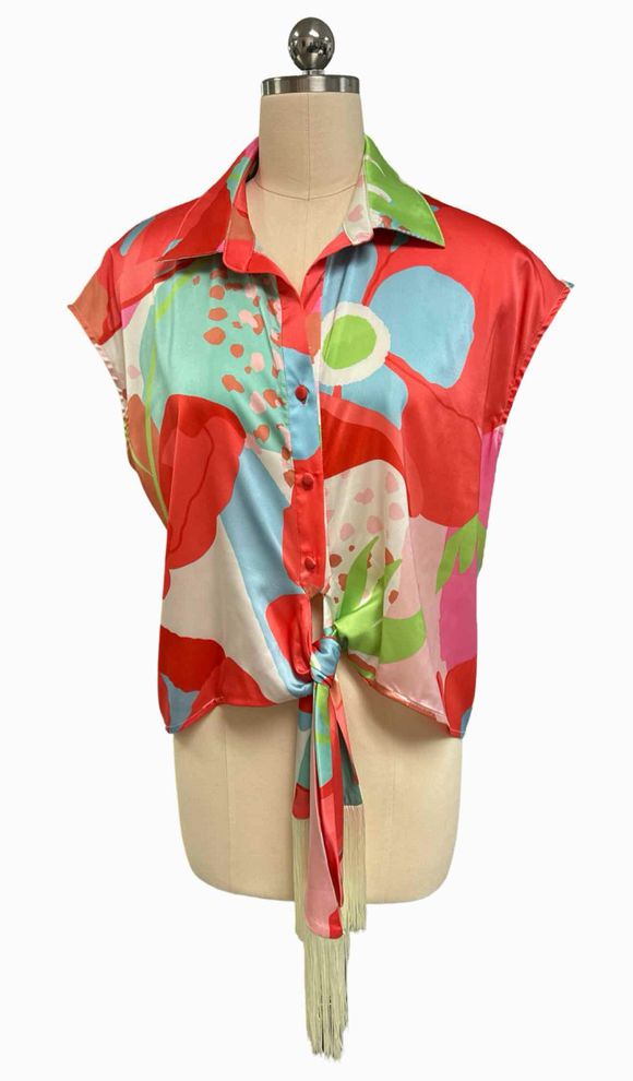 ANTHROPOLOGIE HUTCH BRICKELL PINK TOP SIZE S