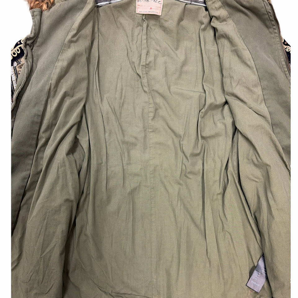 FREE PEOPLE GOLDEN QUILLS MILITARY PARKA SIZE XS