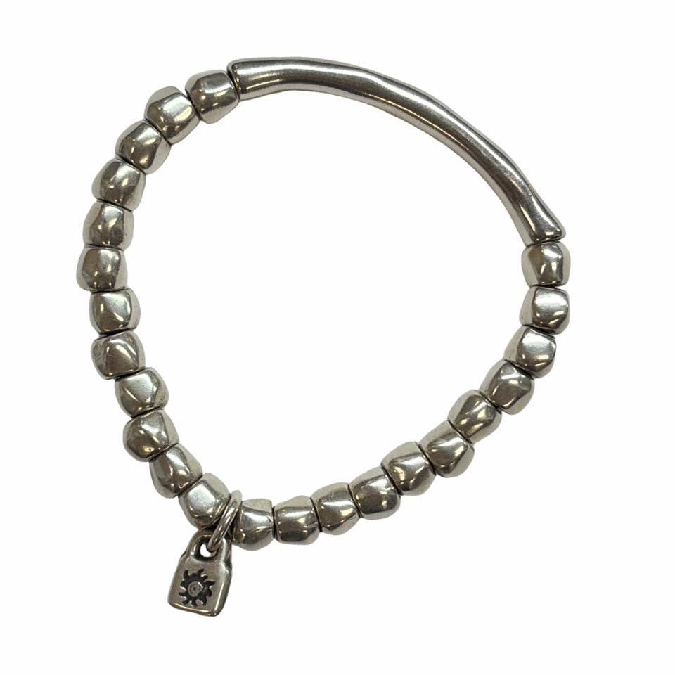 UNO DE 50 JOURNEY BAR STRETCH BRACELET W/ SIGNATURE CHARM
