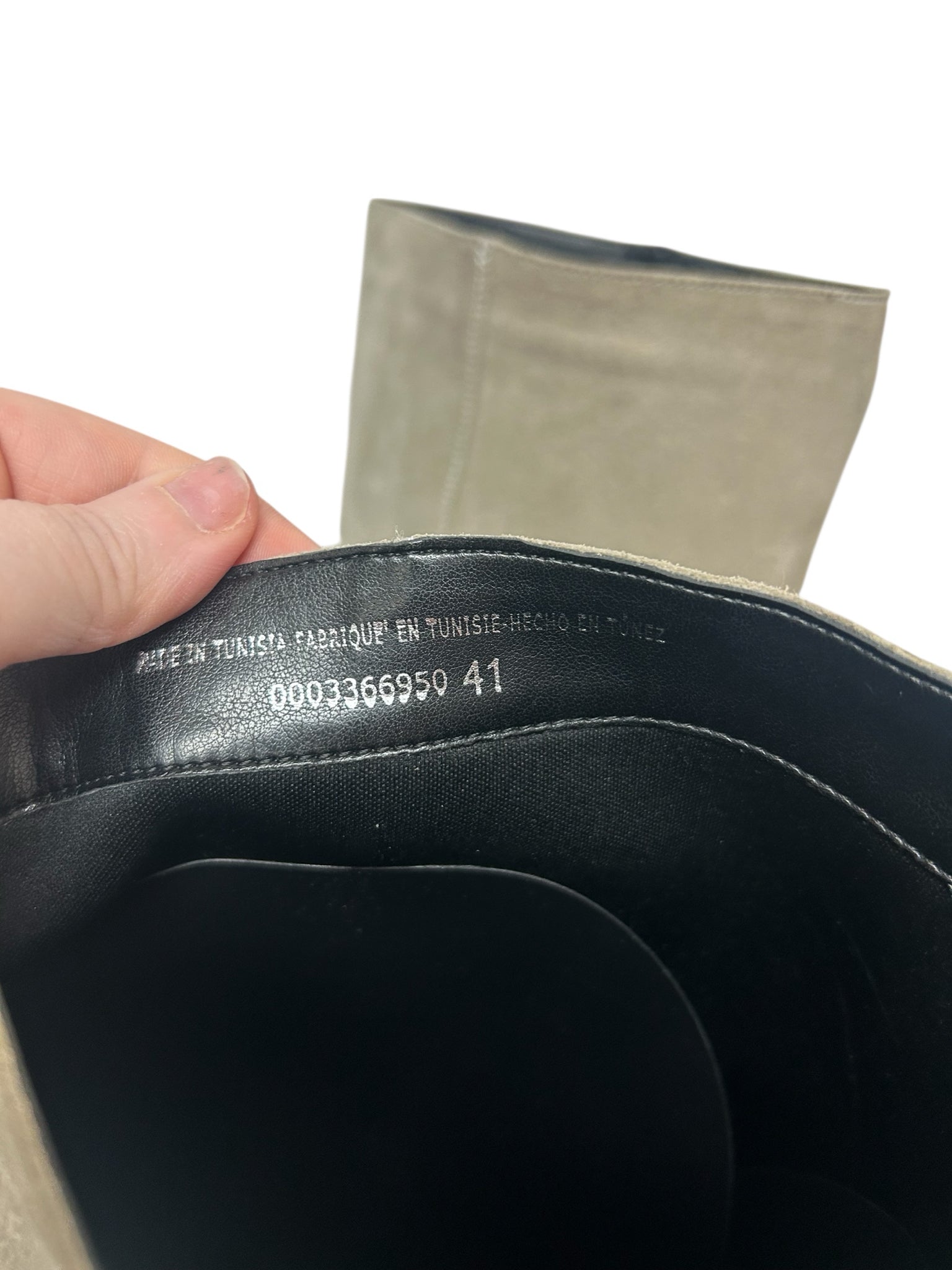 FREE PEOPLE WHIPSTITCH RILEY TALL BOOT GRAY SUEDE SIZE 41