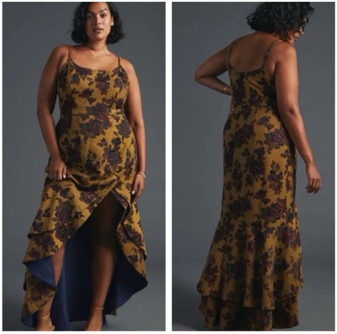 NWT ANTHROPOLOGIE HUTCH TAPESTRY FLORAL SLIP MAXI GOWN SIZE 16W