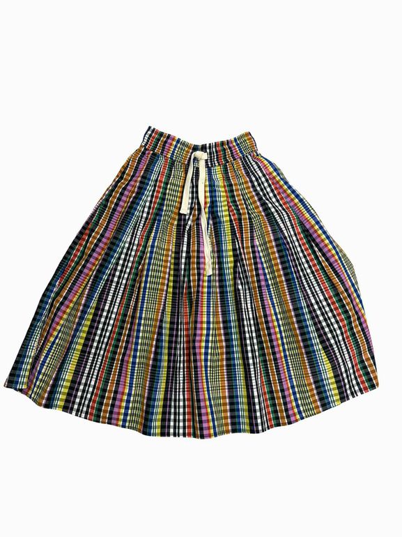 KOWTOW ORGANIC COTTON PACE CHECK SKIRT - GARMENTORY SIZE: XS