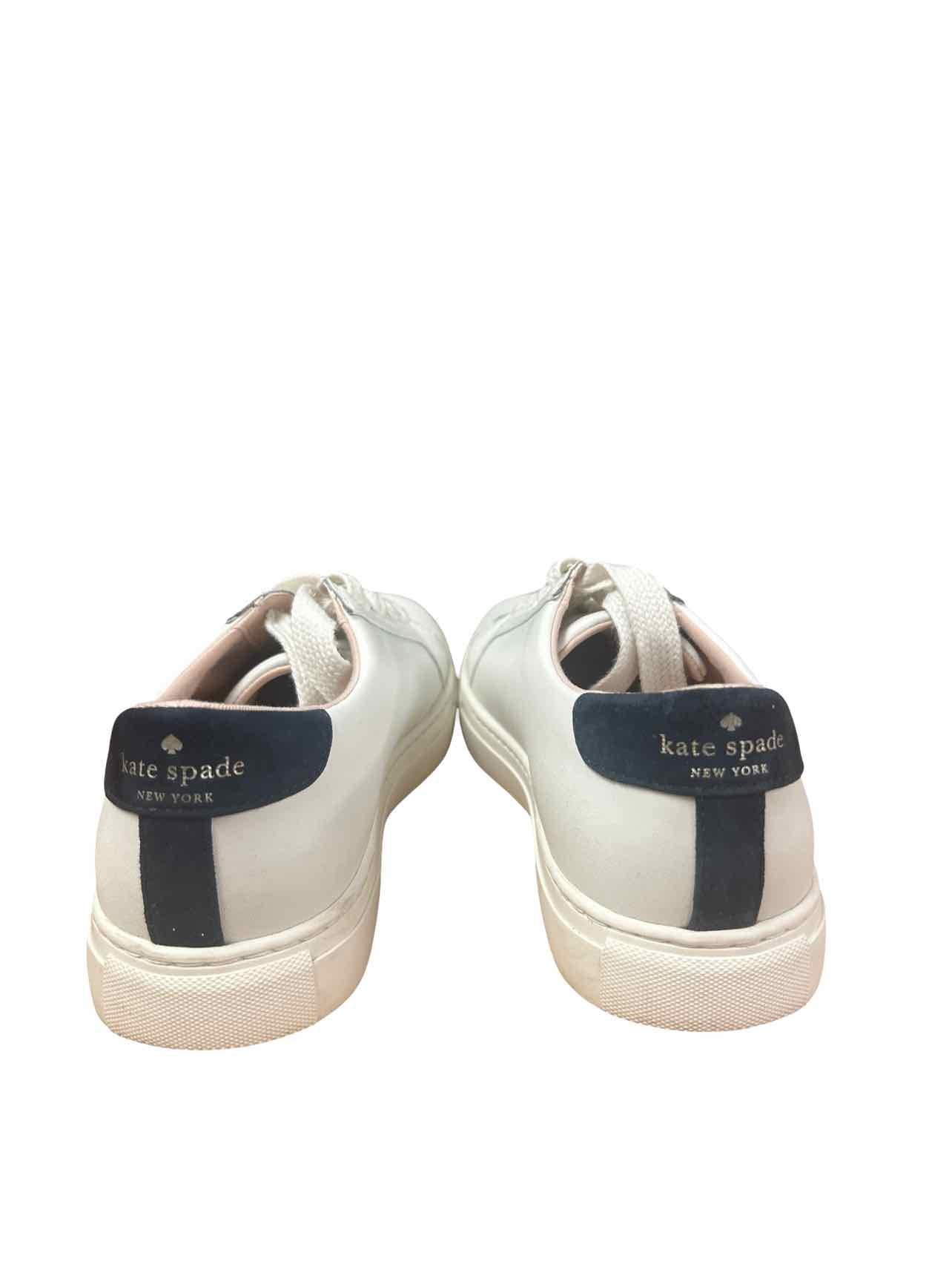 KATE SPADE FEZ SPADE LOGO LEATHER SNEAKER SIZE: 7.5