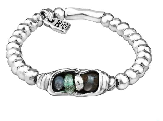 UNO DE 50 STRETCH SAHARA SILVER PLATED BRACELET