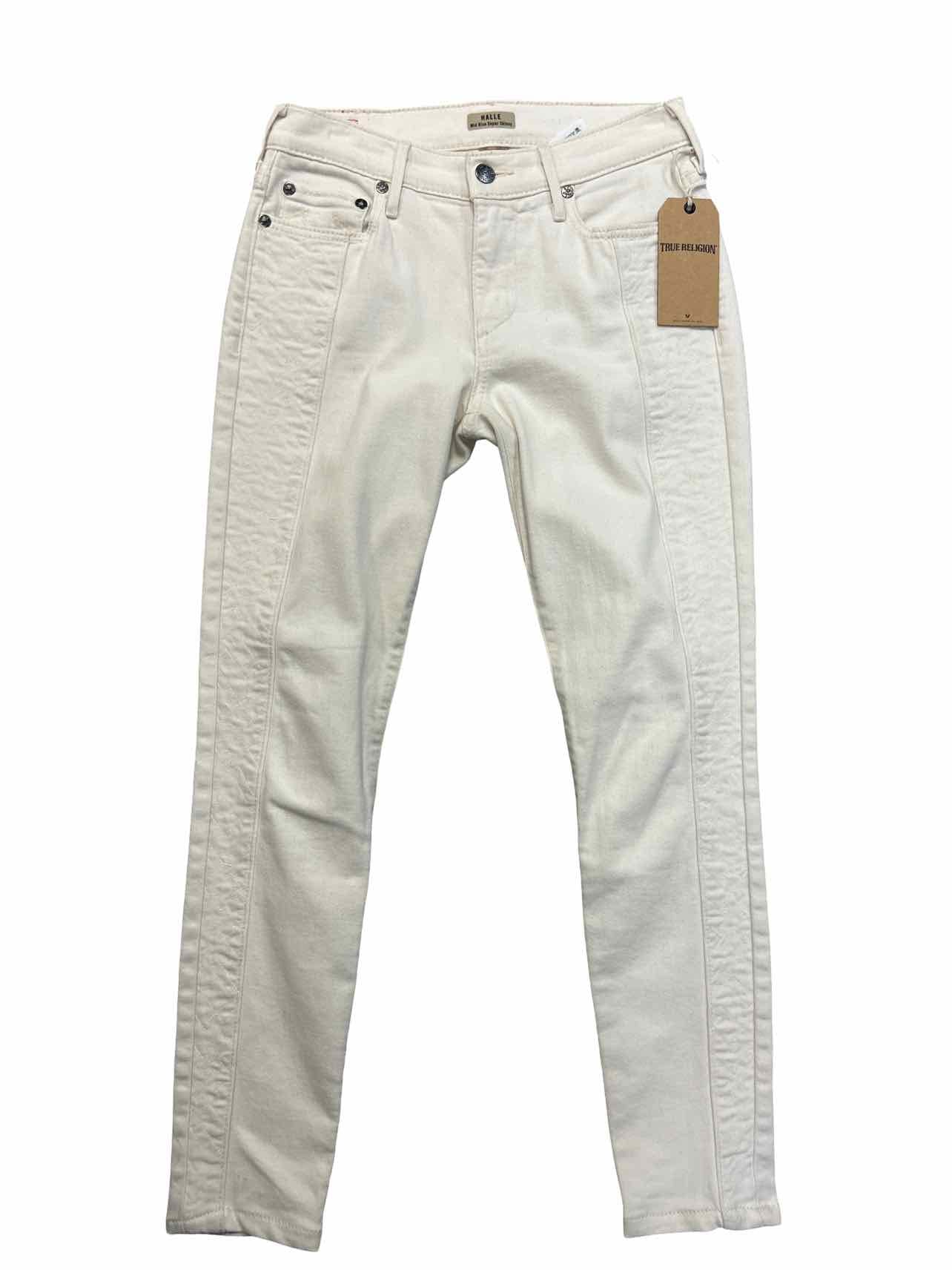 TRUE RELIGION  NWT HALLE MID RISE SUPER SKINNY SIZE: 25