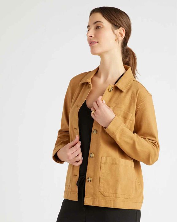 QUINCE NWT! ORGANIC COTTON COMFORT STRETCH CHORE JACKET SIZE: XS