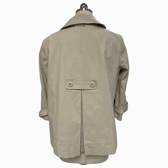 TWINSET GABARDINA LADY KHAKI TRENCH COAT SIZE 44