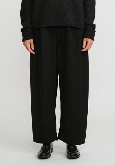 GARMENTORY LAUREN MANOOGIAN CHARCOAL ALPACA BLEND WIDE LEG PANTS SIZE XS