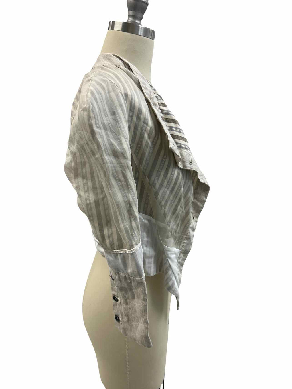 GARY GRAHAM COTTON CROP ASYMMETRICAL JACKET SIZE: 2