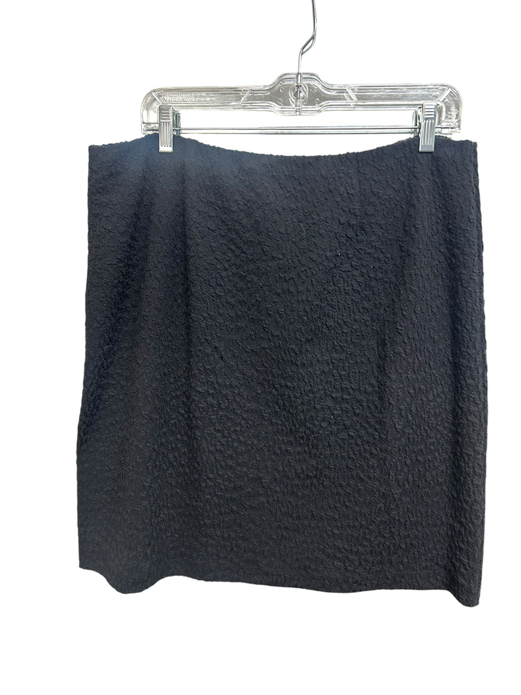 J MCLAUGHLIN BLACK TEXTURED MINI PULL ON PENCIL STRETCH SKIRT SIZE XL