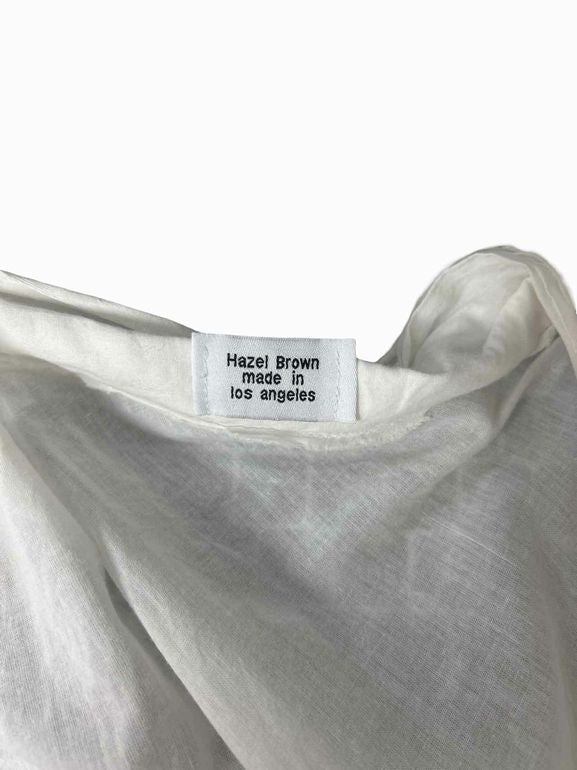 HAZEL BROWN 100% COTTON TISSUE WRAP DRESS SIZE: 2