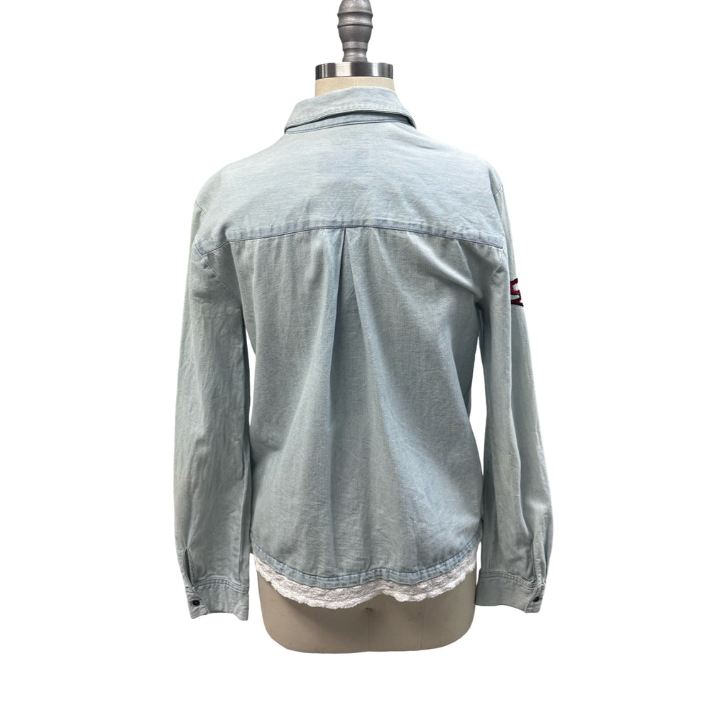 ANTHROPOLOGIE HOLDING HORSES ISLE EMBROIDERE DENIM SHIRT - WEARHOUSE  CONSIGNMENT