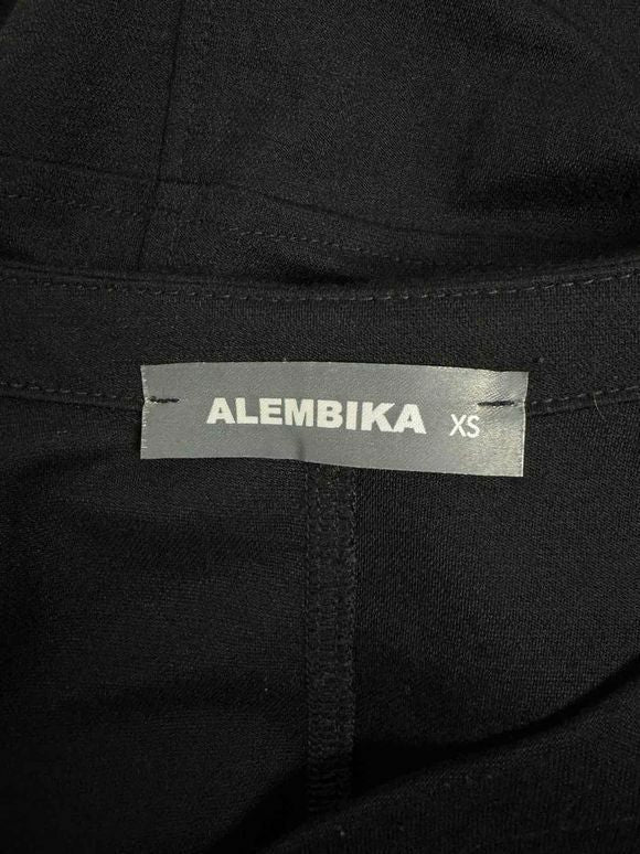 ALEMBIKA VNECK SHIFT BLACK DRESS WITH POCKETS POCKETS SIZE XS