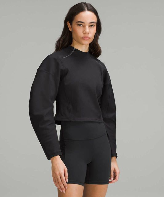 LULULEMON LUXTREME WIDE SLEEVE BLACK PULLOVER SIZE M