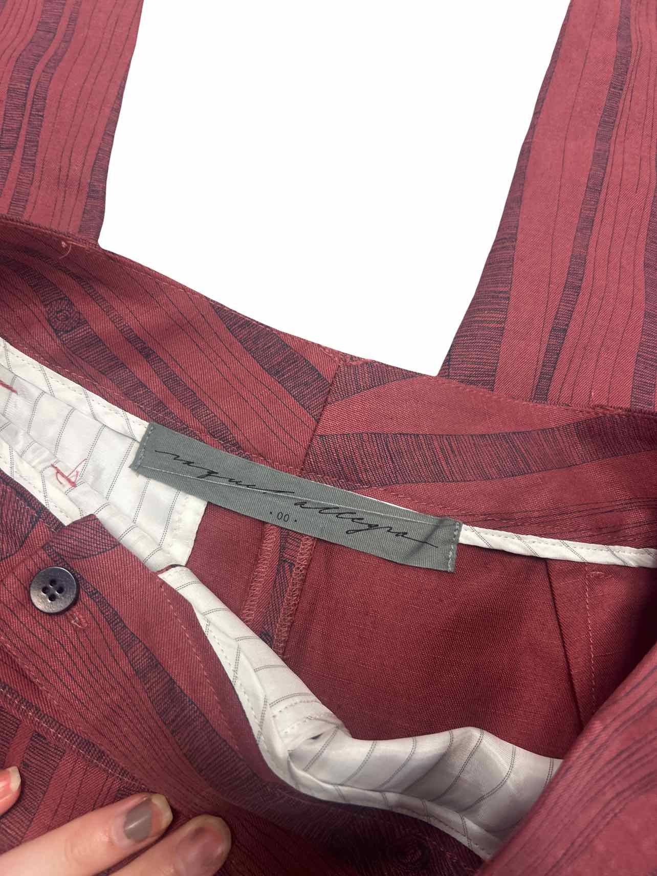 RAQUEL ALLEGRA NAROBI COTTON PANT SILK TOP SET GARMENTORY SIZE: 00