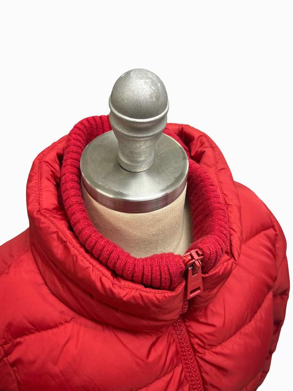 HERNO RED POLYTECH DOWN PUFFER COAT SIZE: XS