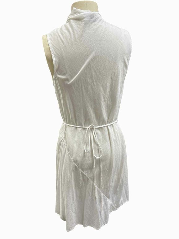 HAZEL BROWN 100% COTTON TISSUE WRAP DRESS SIZE: 2