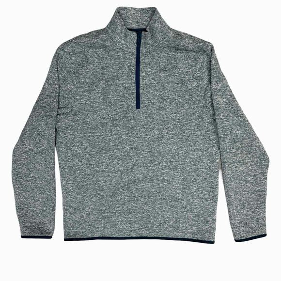 JCREW AUTHENTIC 1/4  ZIP LIGHT BLUE FLEECE SIZE L