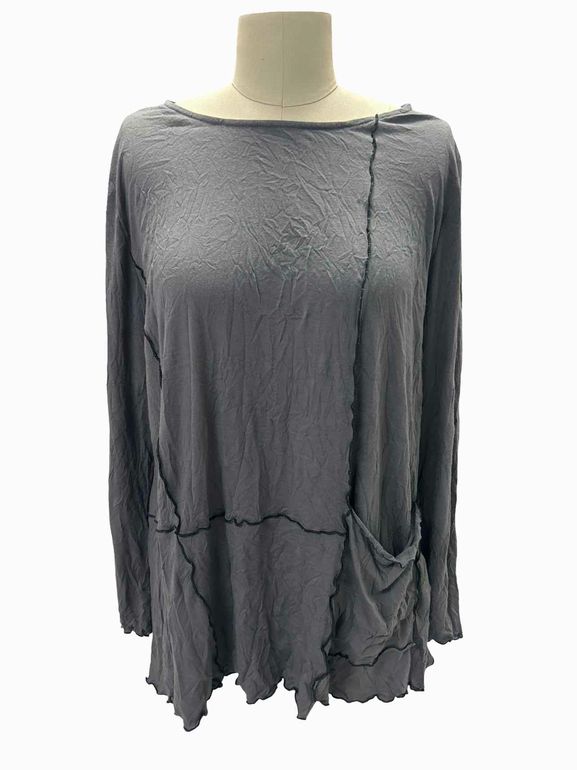 CHALET EMBROIDERED LS TOP SIZE: S