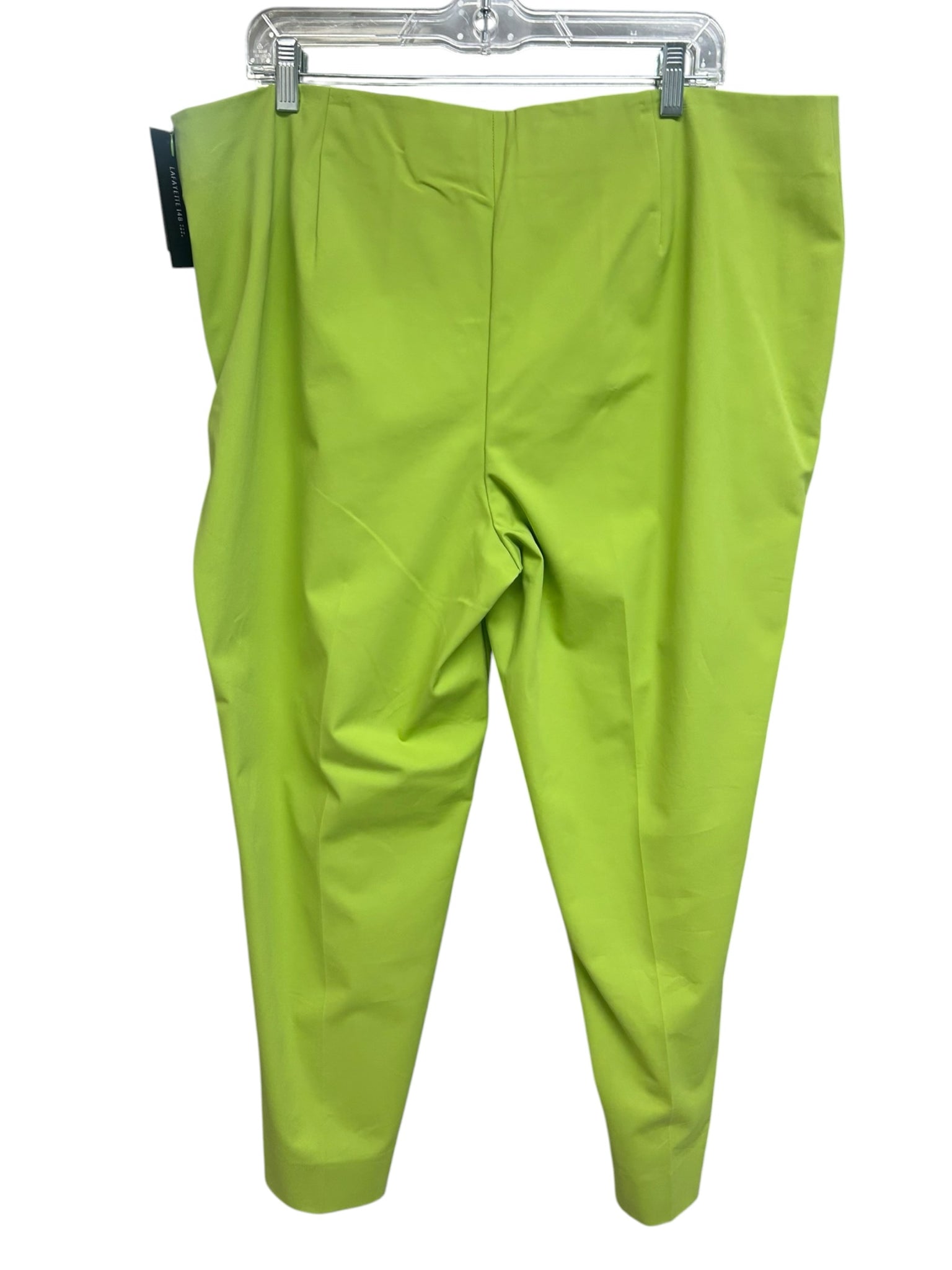 NWT LAFAYETTE 148 LIME GREEN STANTON ANKLE DRESS PANTS SIZE 18