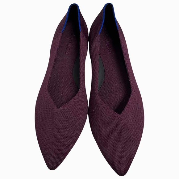 ROTHY'S THE POINT WIDE SIZE PLUM FLAT SIZE 9.5W